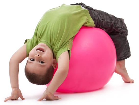Boy on Yoga Ball