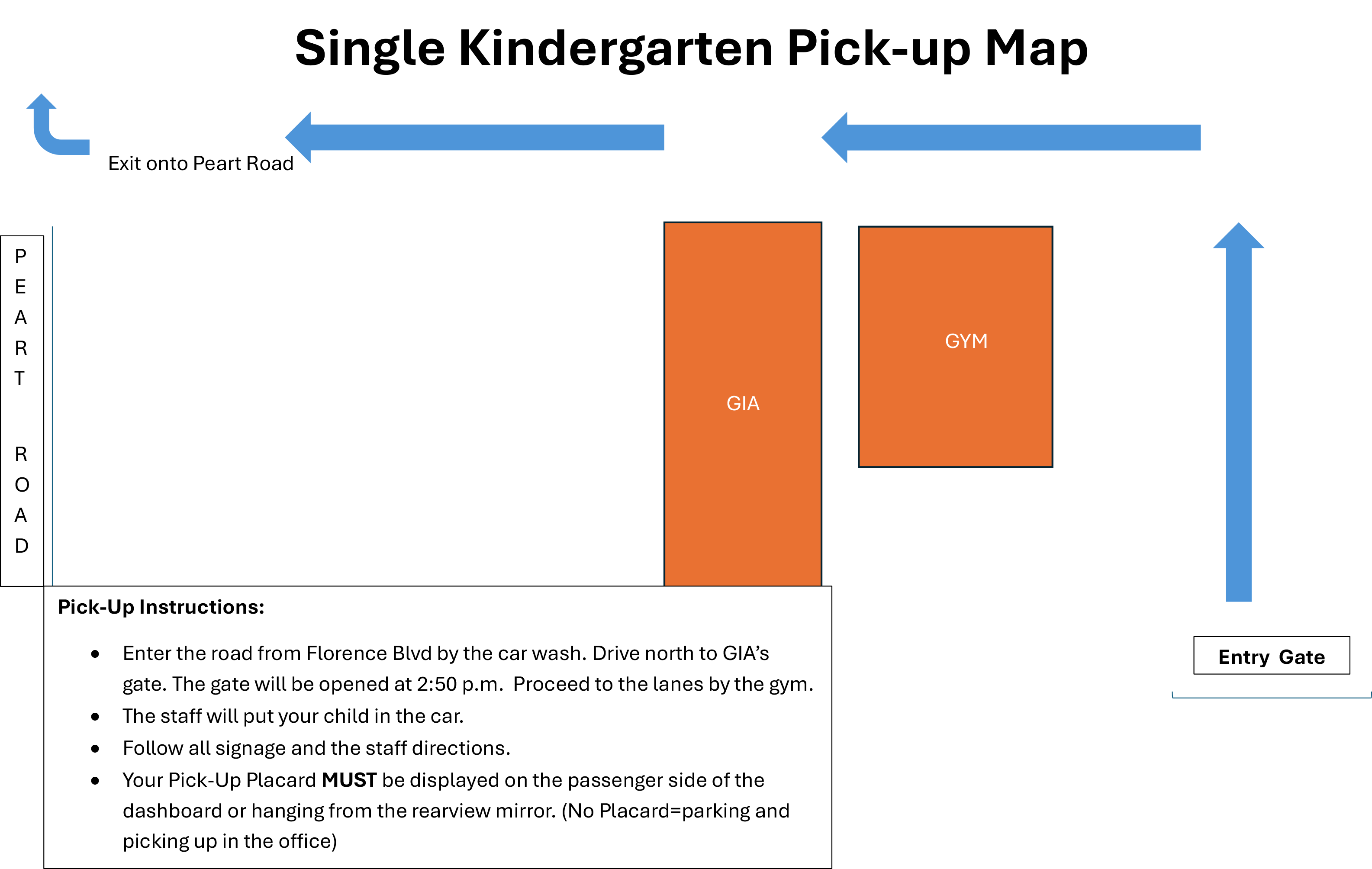 Kinder Pick-Up Map