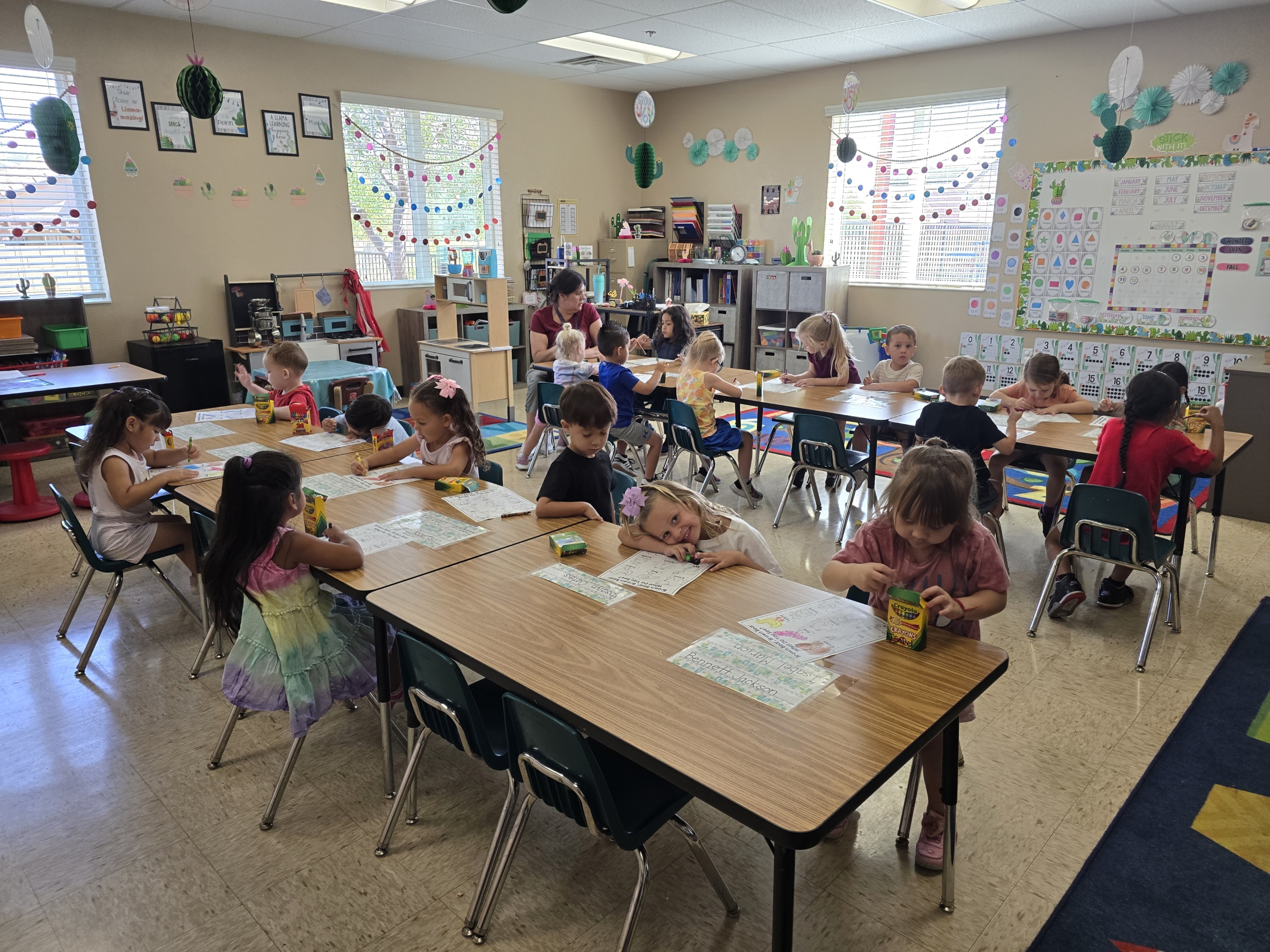 Little Innovators Preschool Classroom kids at work