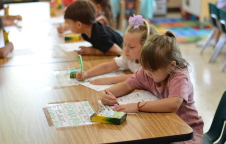 Little Innovators Preschool Classroom kids at work